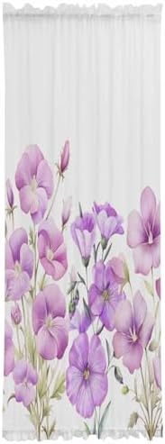 Spring Rustic Farmhouse Floral Door Curtain Panel