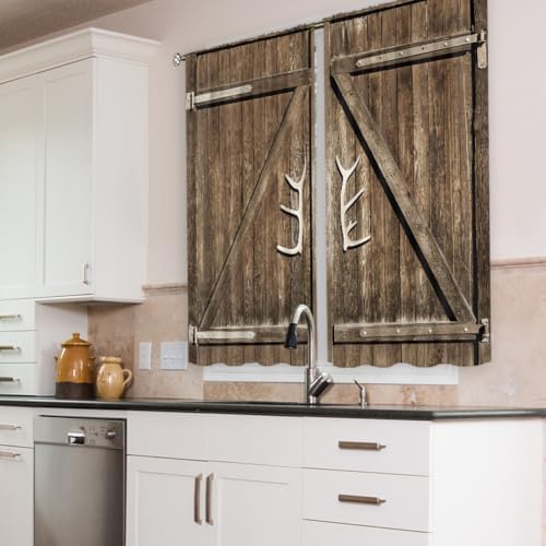 Cinbloo Farmhouse Kitchen Curtains 2 Panels Set
