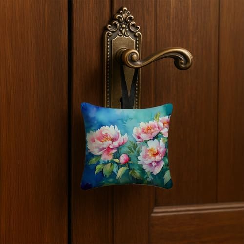 Carolines Treasures Peonies Watercolor Hanging Fabric Ornament 35x35
