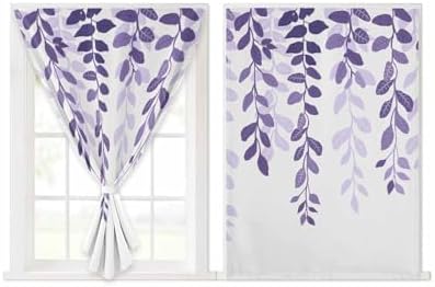 Yomandocix Purple Ombre Self Adhesive Blackout Curtains 35x48 Inches