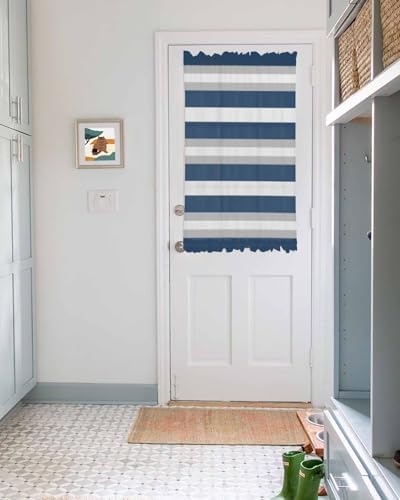 Door Curtains for Privacy 54x40 Sheer Panel with Tiebacks