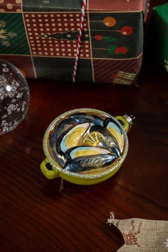 2pcs Glass Clam Oyster Seafood Pot Christmas Tree Ornaments