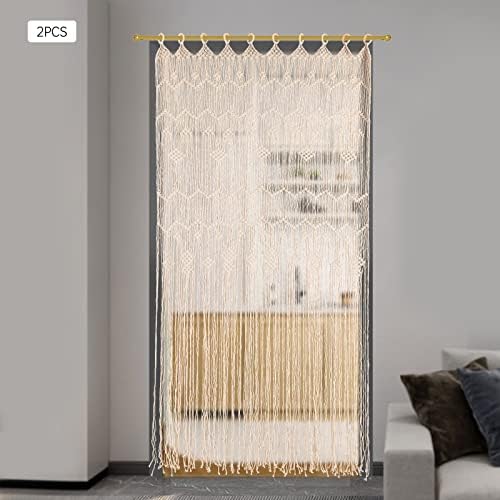 Boho Macrame Curtain 2 Panels 3346 x 7874 Inches