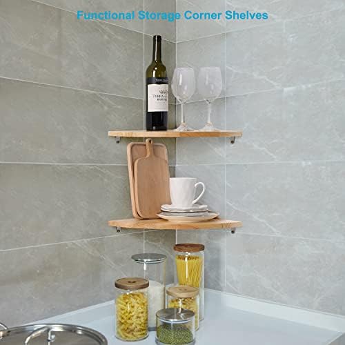 12 Inch Corner Wall Shelf Set of 2