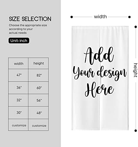 Custom Doorway Curtain with Photo and Text Logo Japanese Noren Panel