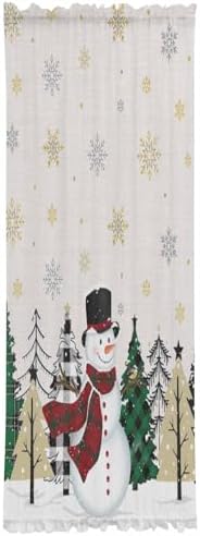 PANJINEXT Door Curtains 54x72 Sheer Thermal Insulated Rod Pocket Panel with Tiebacks