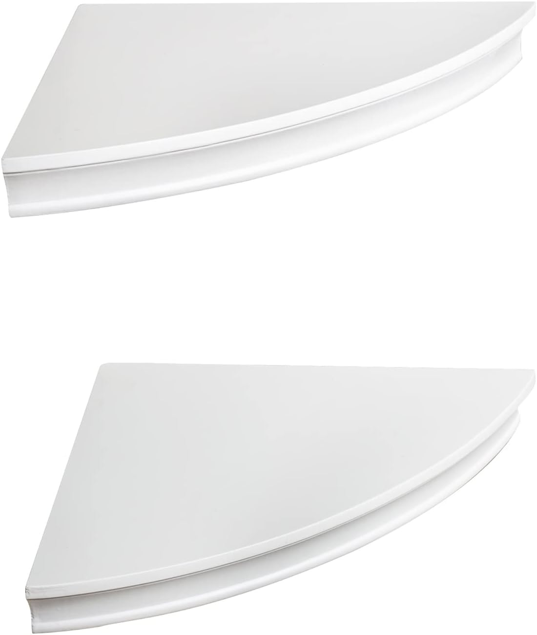 AHDECOR White Floating Corner Shelves Set of 2