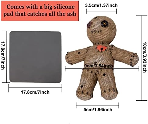 Voodoo Doll Incense Holder with Ash Catcher