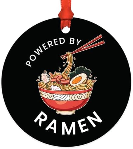Andaz Press 35 Inch Metal Ramen Christmas Ornament