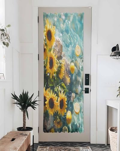 Sunflower Lemon French Door Curtain Panels