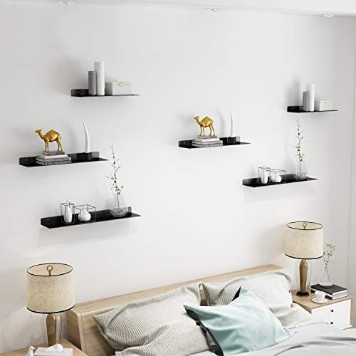 12 Inch Metal Floating Wall Shelves Industrial Modern Style