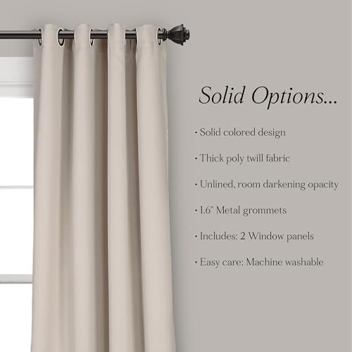 Lush Decor Insulated Grommet Blackout Curtains Pair 52x63 1