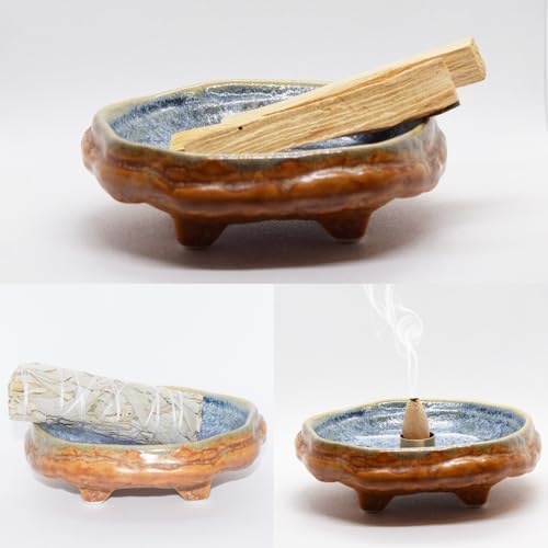 Ceramic Incense Burner Holder for Sticks and Cones