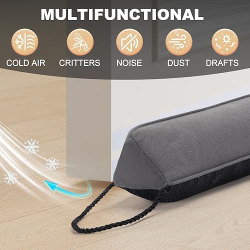 Door Draft Stopper Weighted Triangular Gap Filler for All Seasons