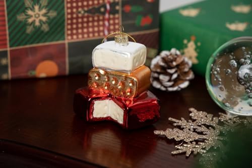 2 Count Glass Cheese Christmas Ornaments for Tree