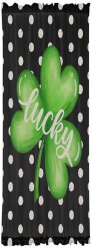 St Patricks Day Front Door Curtain with Tiebacks 54x72 Inch