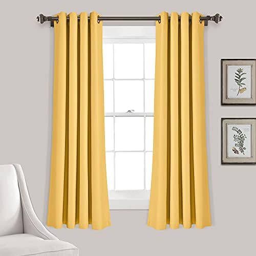 Lush Decor Insulated Grommet Blackout Curtains Pair 52x63