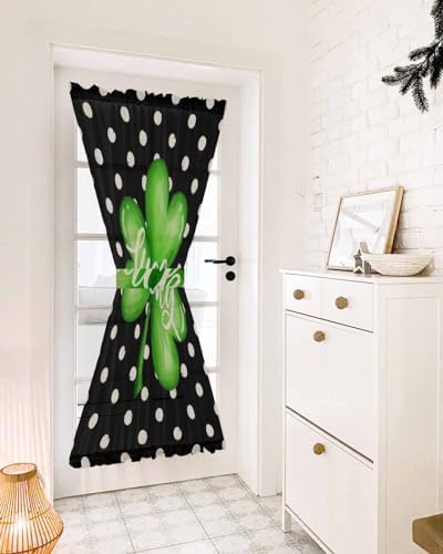 St Patricks Day Front Door Curtain with Tiebacks 54x72 Inch