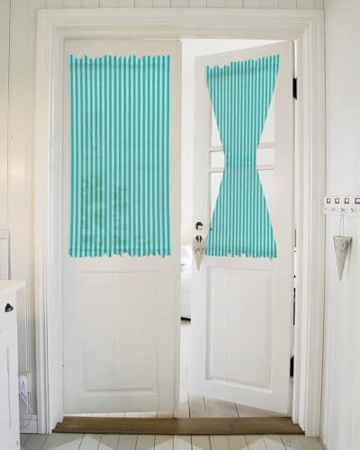 Modern Striped French Door Curtain 54W x 40L