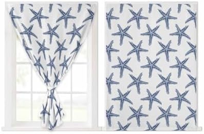 Navy Blue Starlight Self Adhesive Blackout Curtains for Windows