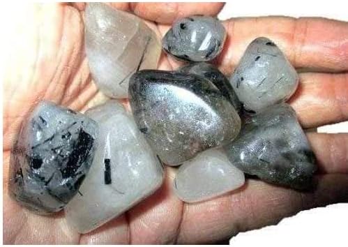 Rutilated Quartz Tumbled Stones 200 Gram Set