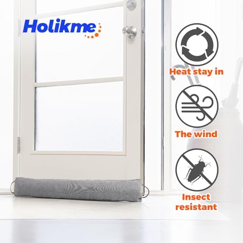 Holikme Weighted Door Draft Stopper Grey