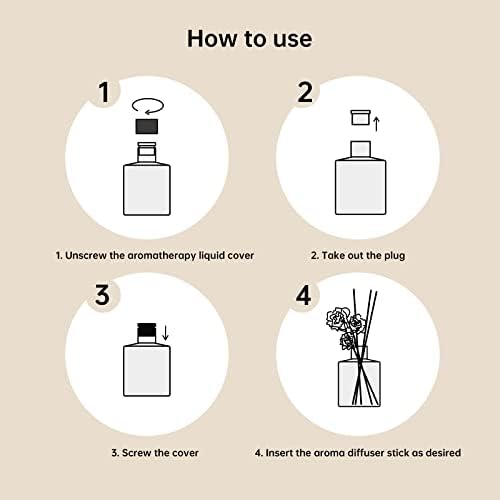 XEPTLE White Musk Cedar Reed Diffuser Set 704 Oz - Black