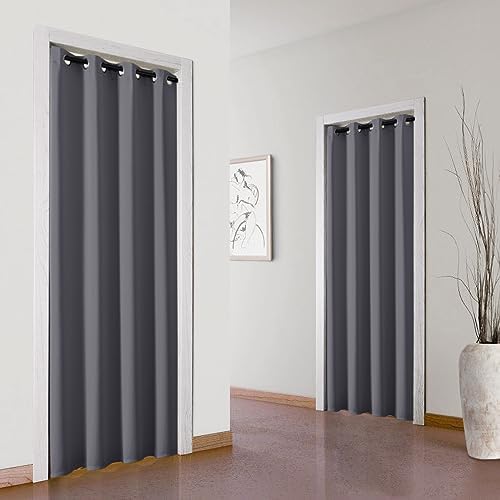XTMYI Closet Curtain for Open Closet Blackout Privacy Doorway Panels