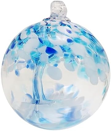Dale Tiffany Rainbow Tree of Life Glass Globe Ornament 3 with Stand
