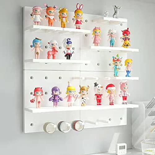 Pegboard Shelf Set with Hooks No Drilling