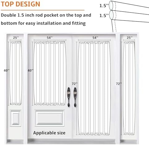 Green Truck Clover French Door Curtain Panels