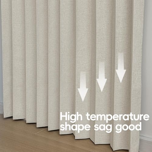 Jilron Accordian Door Curtain Blackout 1 Panel Off White