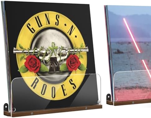 AITEE Vinyl Wall Mount Shelf 2 Pack Holds 6 Lps