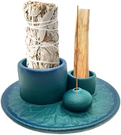 4 in 1 Palo Santo Incense Candle Holder - Blue