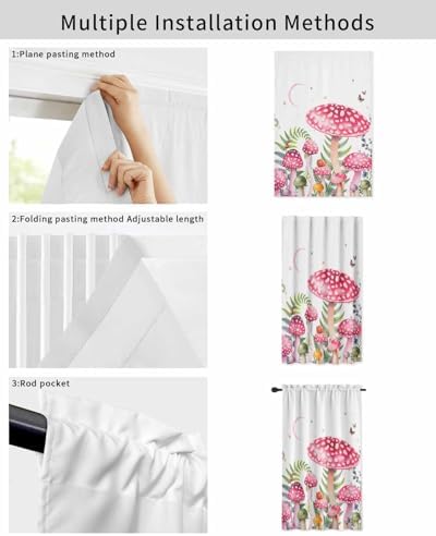Self Adhesive Portable Blackout Curtains for Windows 35x48 Inches
