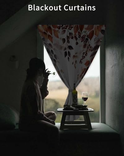 Self Adhesive Eucalyptus Leaves Portable Curtains for Windows