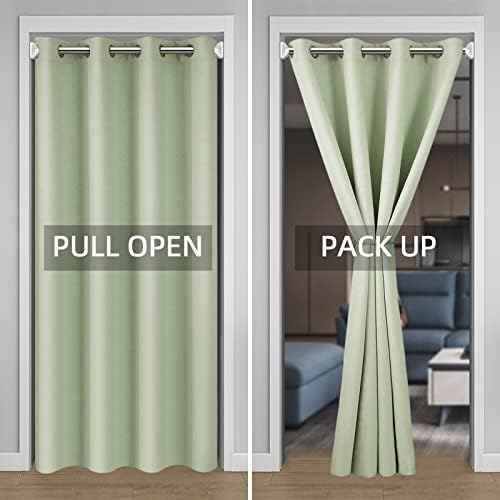 Door Curtain for Privacy Room Divider 80 Inch Blackout Grommet Top
