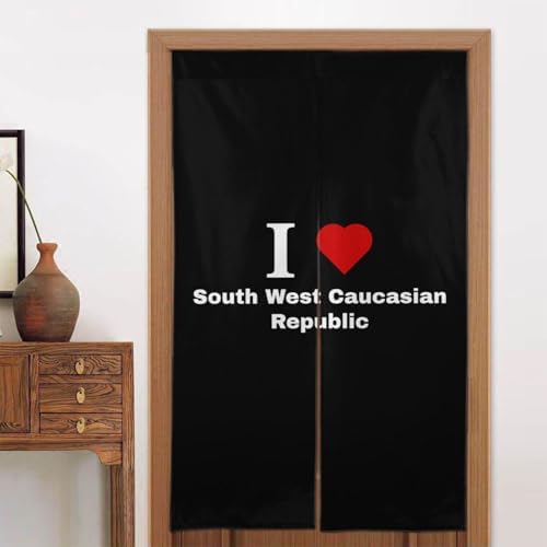 I Love South West Caucasian Republic Blackout Curtain Panels 34x56in
