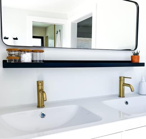 DIY CARTEL Floating Metal Wall Shelf - 48in Black