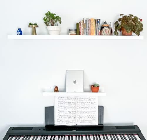 DIY CARTEL Floating Metal Wall Shelf - 48in White