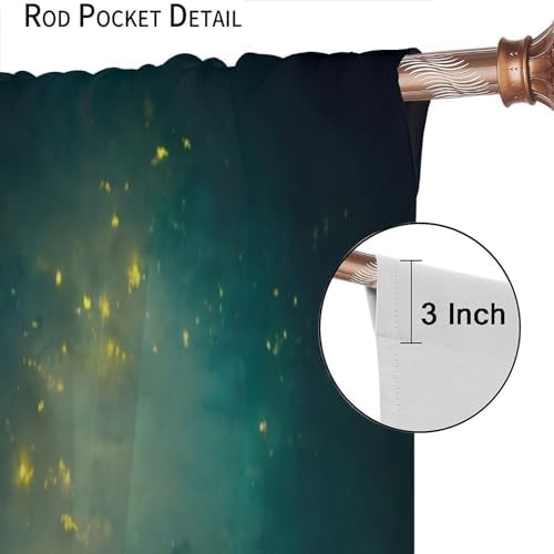 Firefly Blackout Curtain Panels Fantasy Landscape with Light for Kids Room