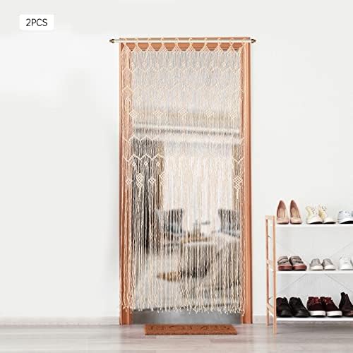 Boho Macrame Curtain 2 Panels 3346 x 7874 Inches