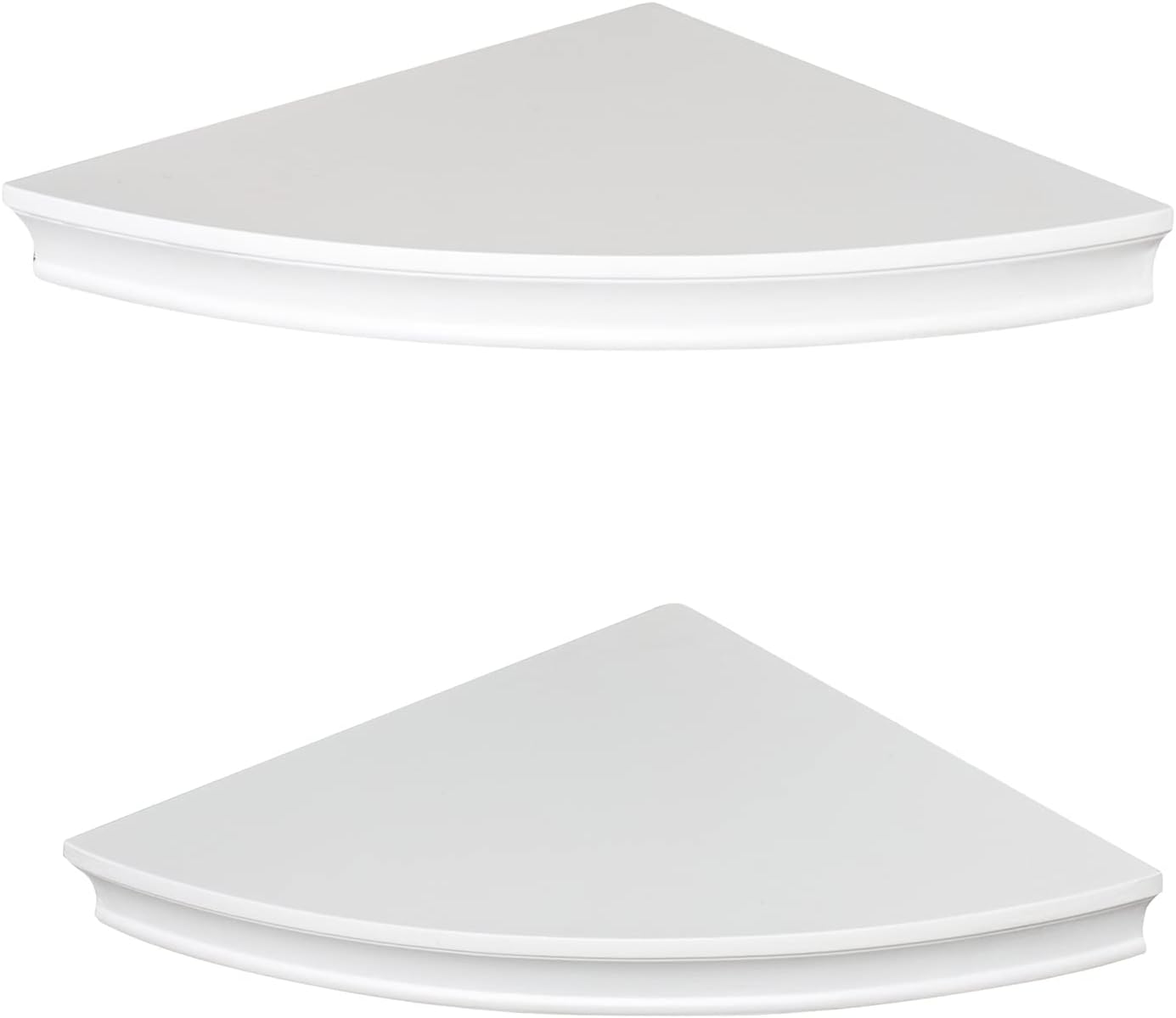AHDECOR White Floating Corner Shelves Set of 2