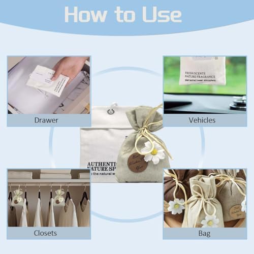 6-Pack Scented Sachets Set - English Pear Freesia Lavender