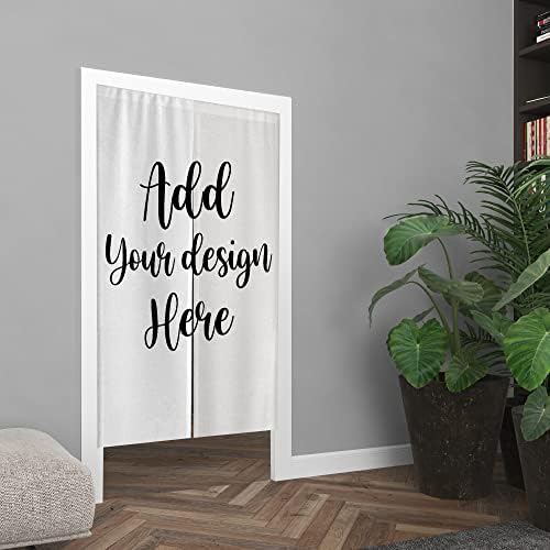 Custom Doorway Curtain with Photo and Text Logo Japanese Noren Panel