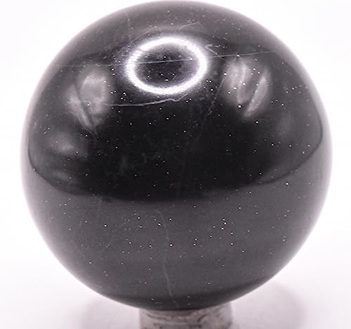 2 Inch Black Onyx Sphere with Inclusions Decorative Crystal Ball
