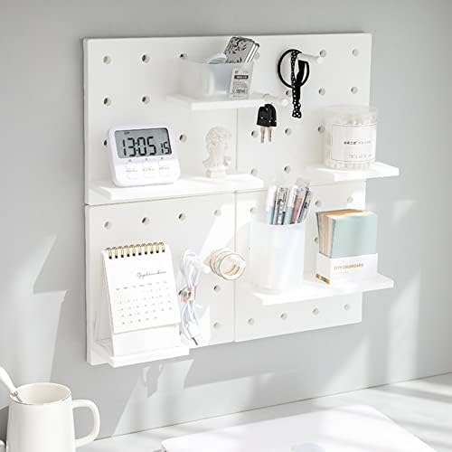 Pegboard Shelf Set with Hooks No Drilling