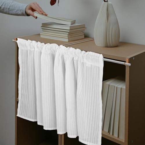 HEALEEP Cafe Short Curtain 150x60cm Kitchen Privacy Drape