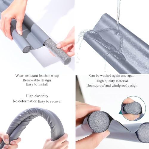Double Door Draft Stopper 37 Inch Soundproof Windproof