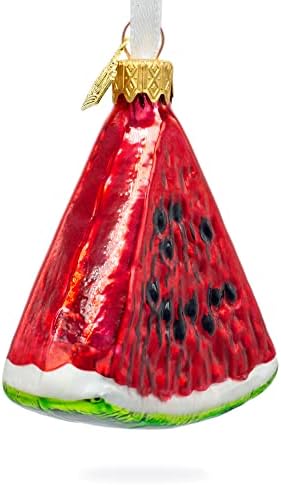 Watermelon Slice Glass Christmas Ornament 1